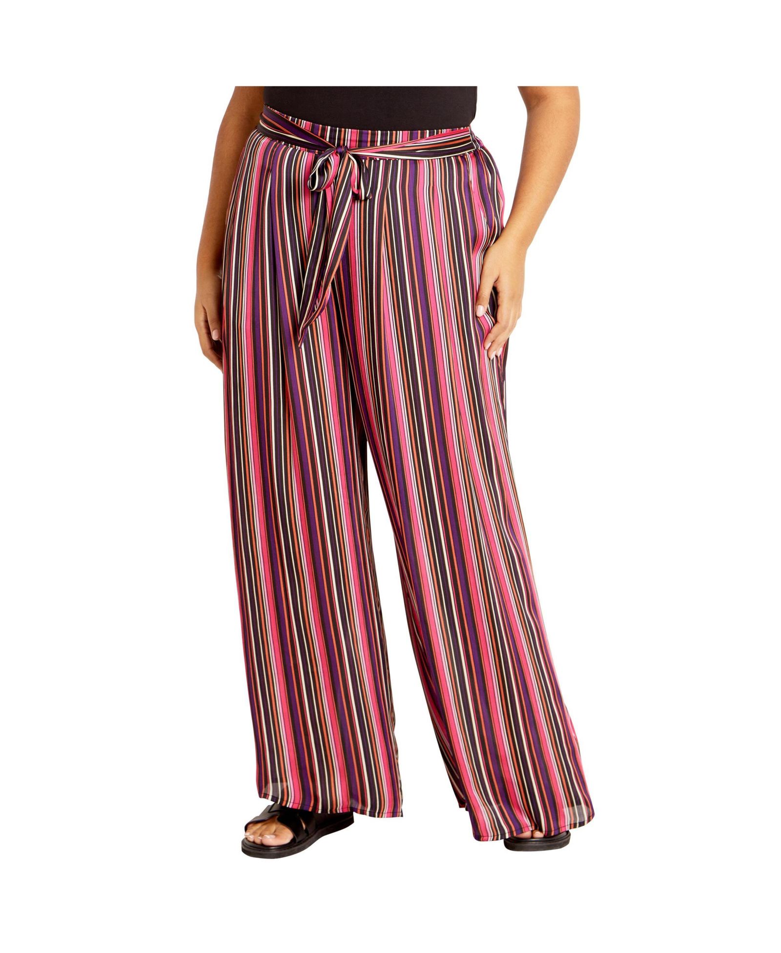 Брюки CITY CHIC Plus Size Willow Stripe