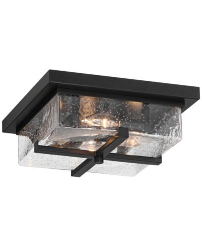 Franklin Iron Works потолочный светильник Farmhouse Flush-Mount Grambling 11 3/4" 4-Light Rustic Black Finish