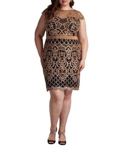 Платье Tadashi Shoji Miranda Sequin Embroidered - Plus Size