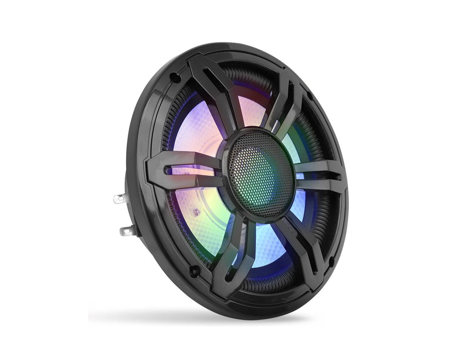 Pyle 6.5'' Slim Waterproof Subwoofer with RGB Lights and Remote Control, 150W