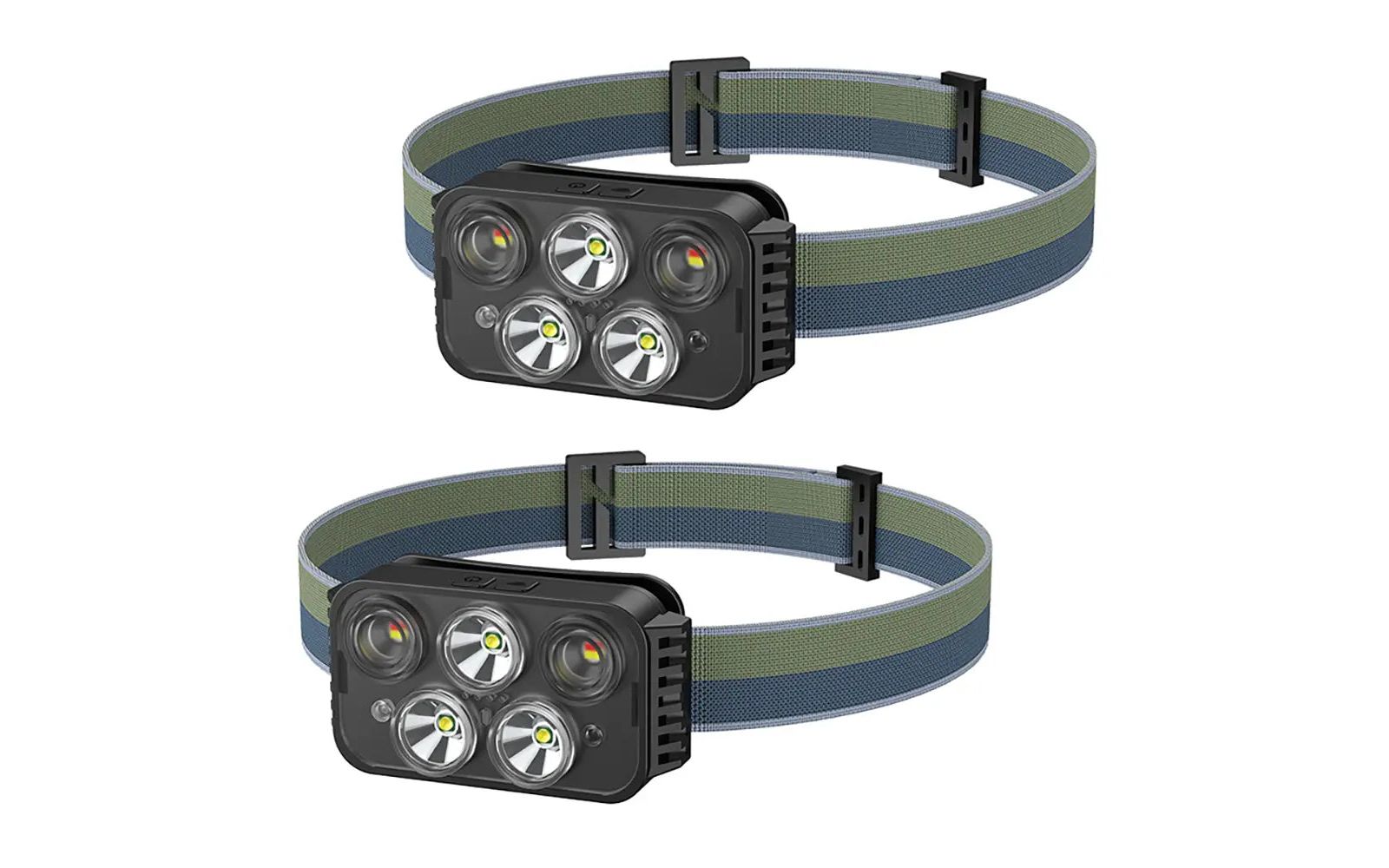Ayamaya MotionGlow Pro 5 LED Rechargeable Headlamp 2-Pack