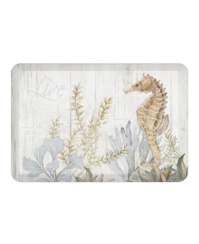 Laural Home Seahorse Seaweed Anti-Fatigue Kitchen Mat, 20" x 30"