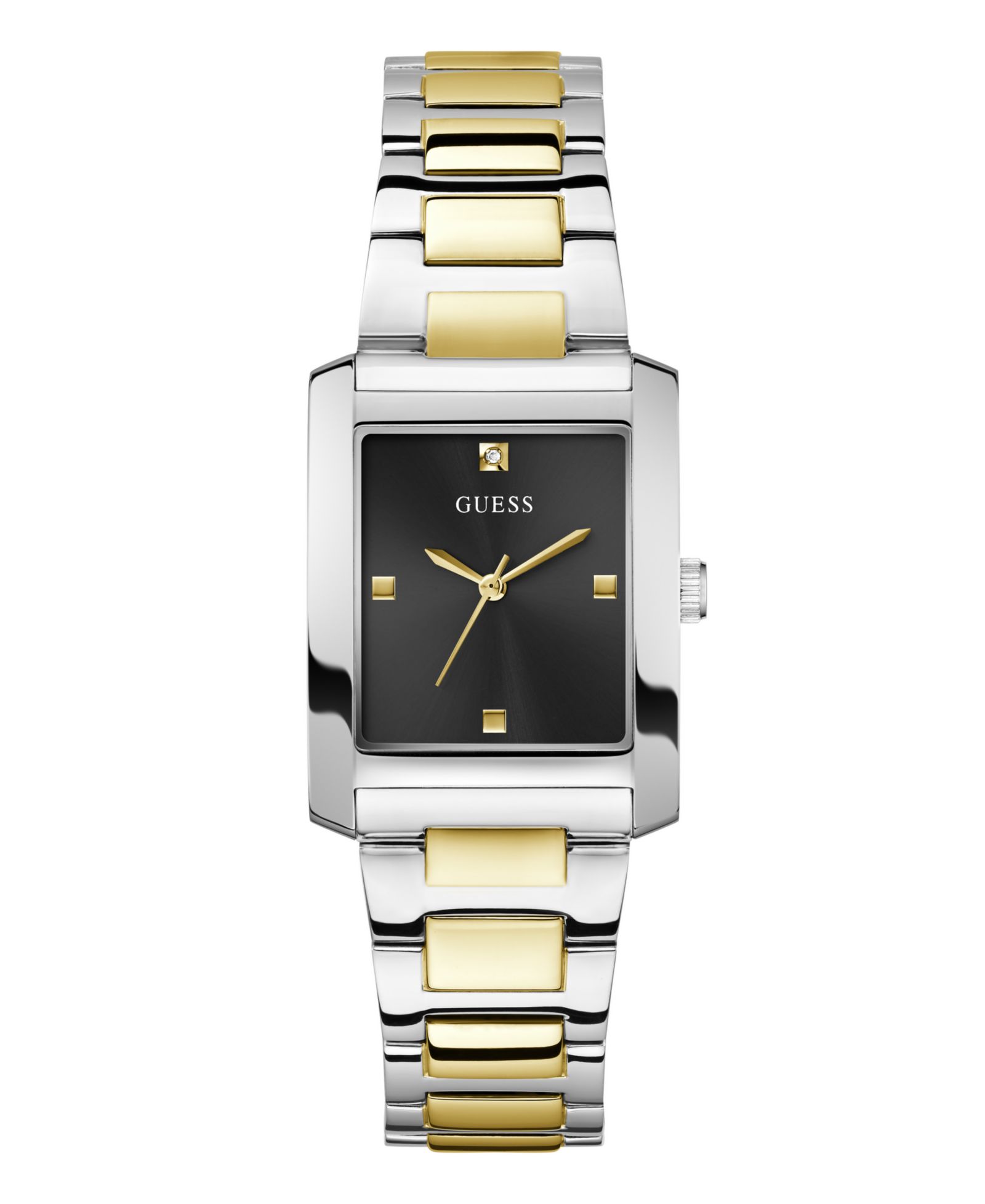 GUESS Женские аналоговые двухцветные часы из нержавеющей стали, 27mm