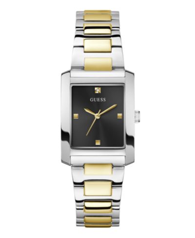 GUESS Женские аналоговые двухцветные часы из нержавеющей стали, 27mm