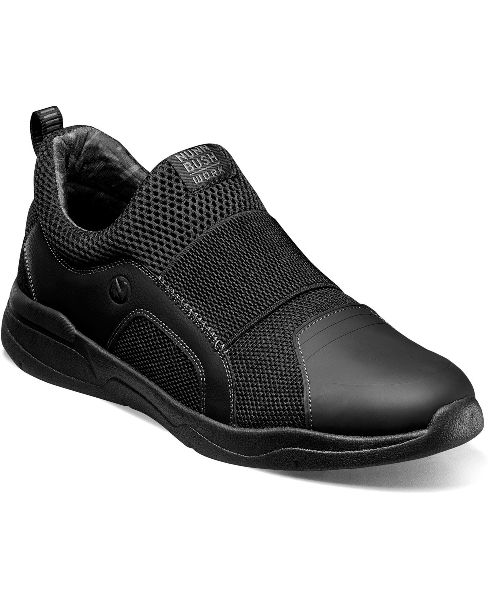 Nunn Bush Men's Grazie Work Splash Guard Slip Resistant Slip On Shoe