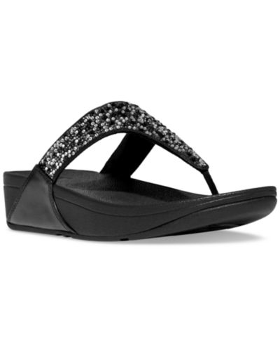 FitFlop Женский Lulu Crystal Mix Toe-Post Wedge Sandals