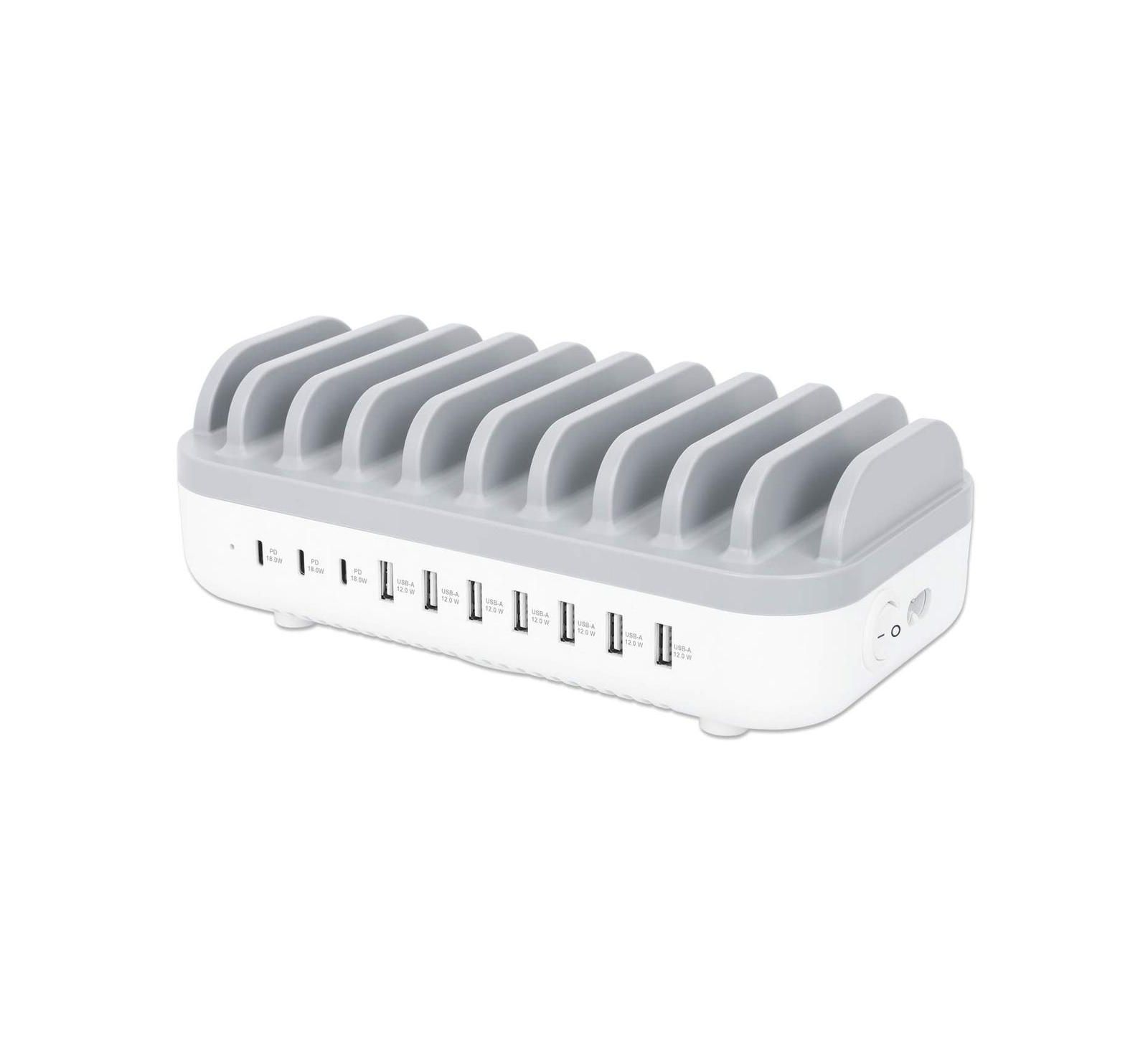 Manhattan 10-Port USB Power Delivery 120W Charging Station for USB-Powered Devices