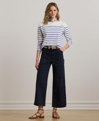 Lauren Ralph Lauren Брюки Petite Stretch Chino Wide-Leg Cropped