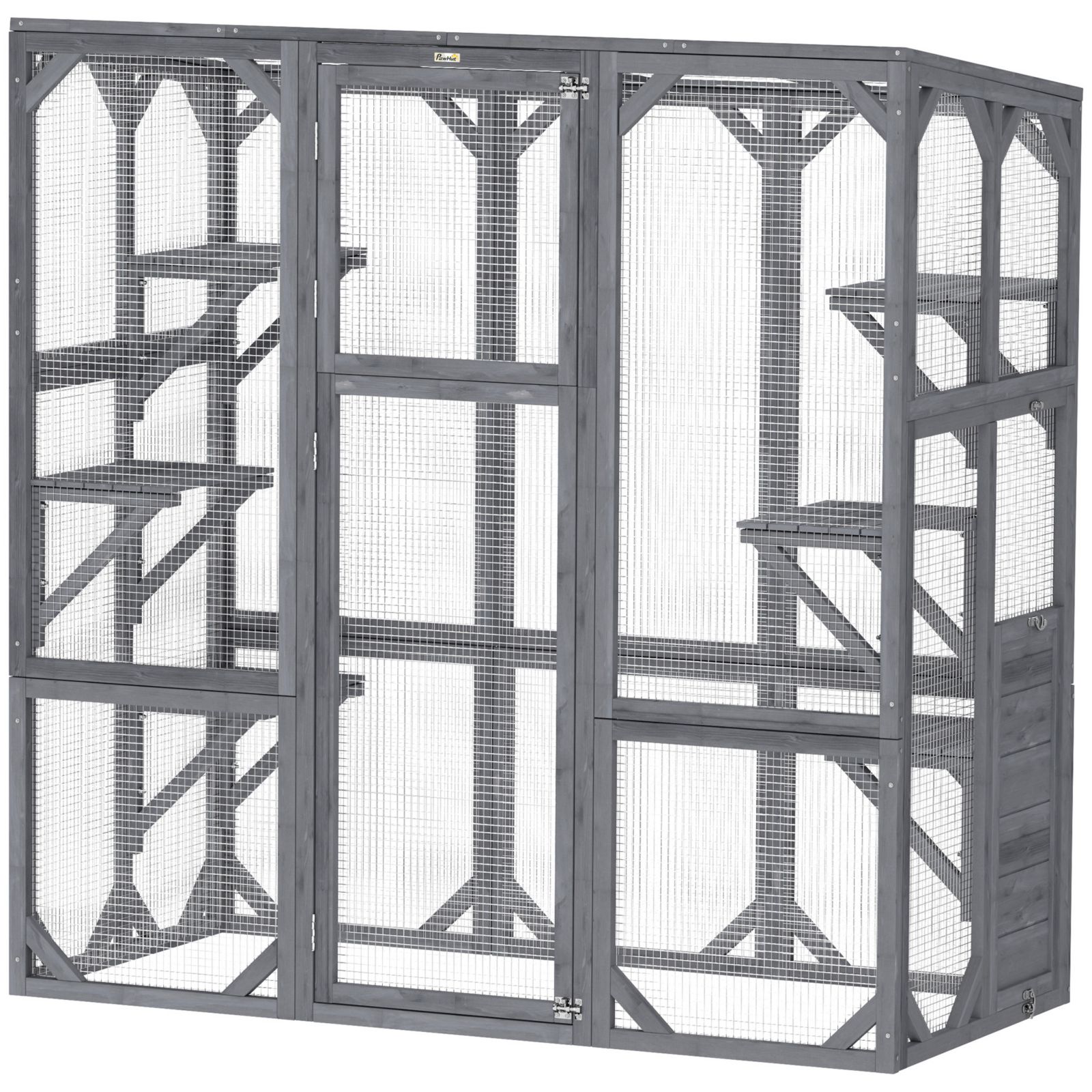 Уличный вольер PawHut для 1-3 кошек, 59" x 28" x 60"