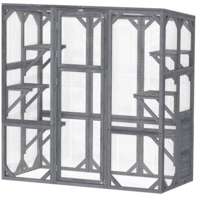 Уличный вольер PawHut для 1-3 кошек, 59" x 28" x 60"