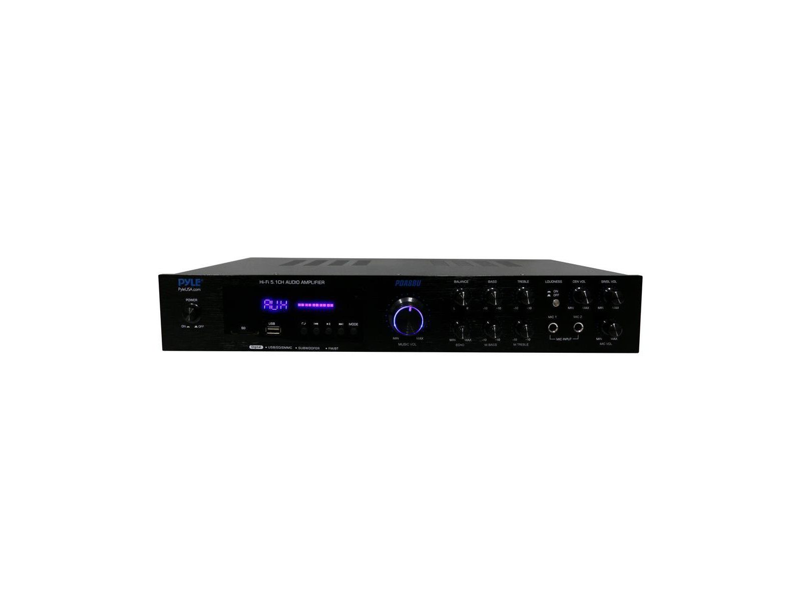 Усилитель звука Pyle 5-канальный с USB/SD, FM и Bluetooth