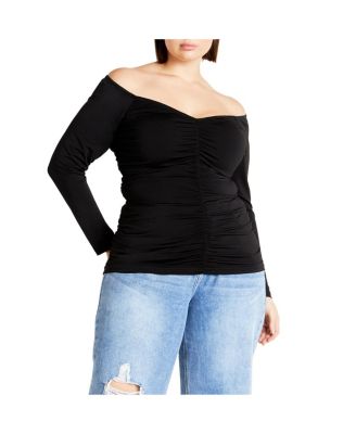 CITY CHIC Women's Ruched Sally Top