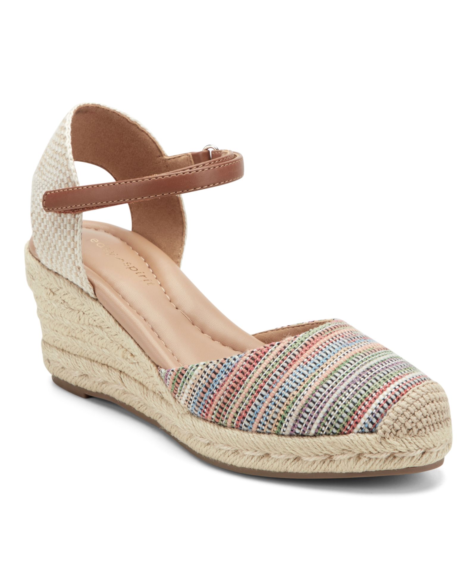 Easy Spirit Women's Makaylie Closed Toe Espadrille Wedge Sandals