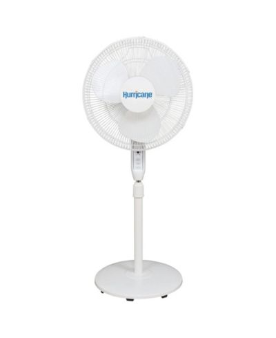 Напольный вентилятор Hurricane Supreme 16" 3 Speed Oscillating с пультом, белый