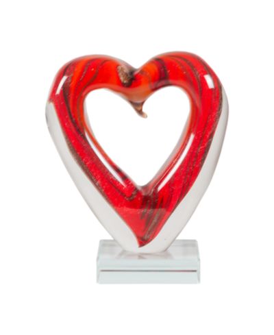 Dale Tiffany 7" Rossa Heart Art Glass Figurine