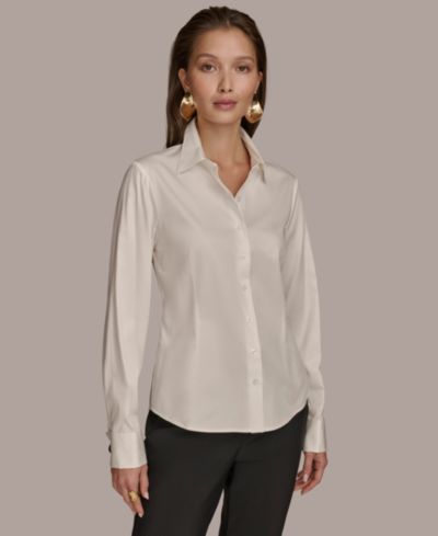 Donna Karan New York Women's Wrist-Hardware Button-Down Shirt