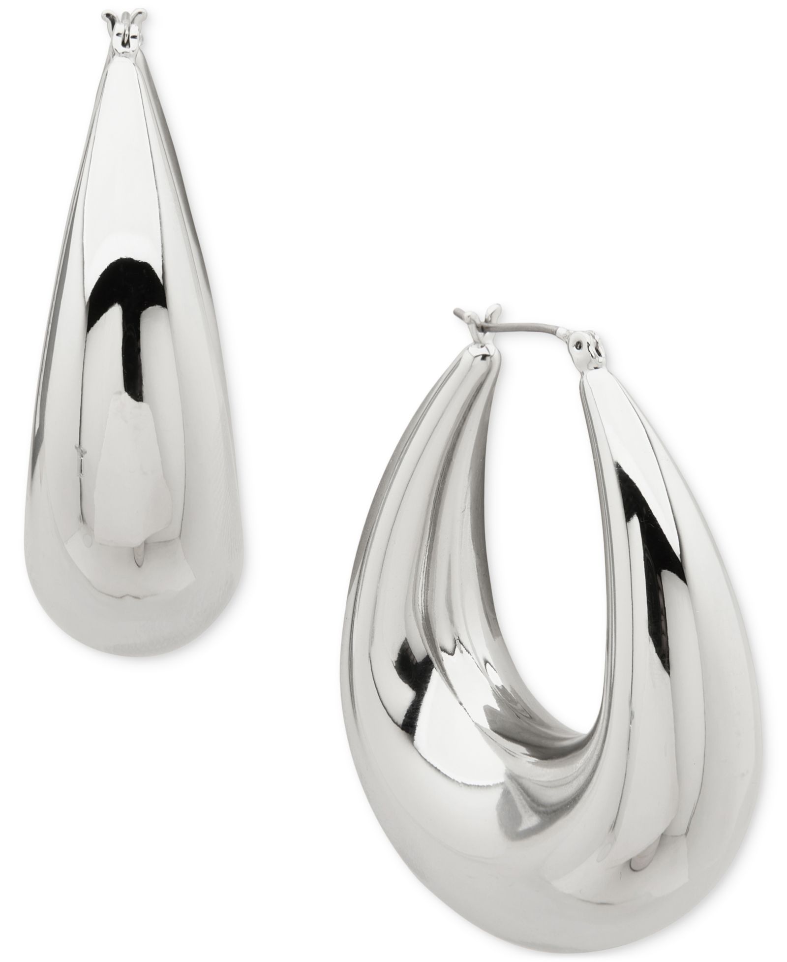 Серьги-кольца DKNY Taper Puffy Large, 2.06"