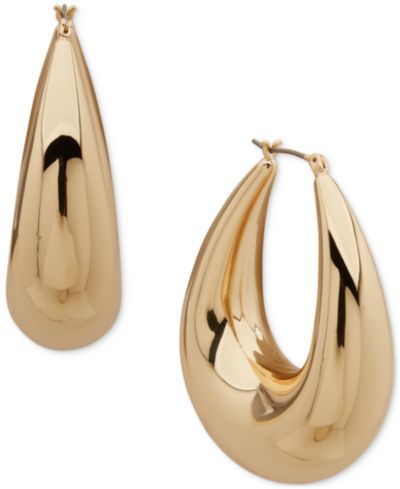 Серьги-кольца DKNY Taper Puffy Large, 2.06"