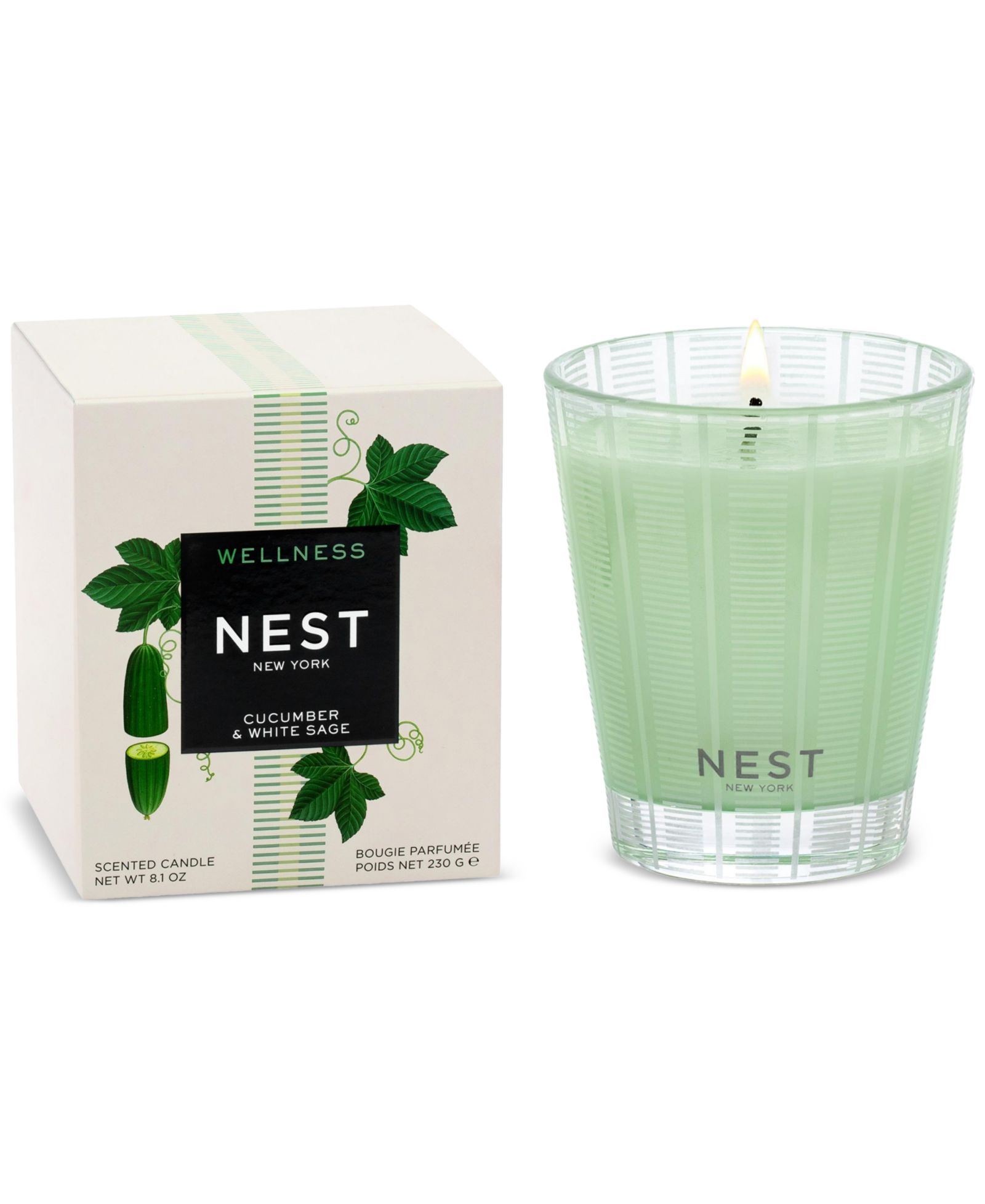 Ароматическая свеча NEST New York Cucumber & White Sage, 8.1 oz