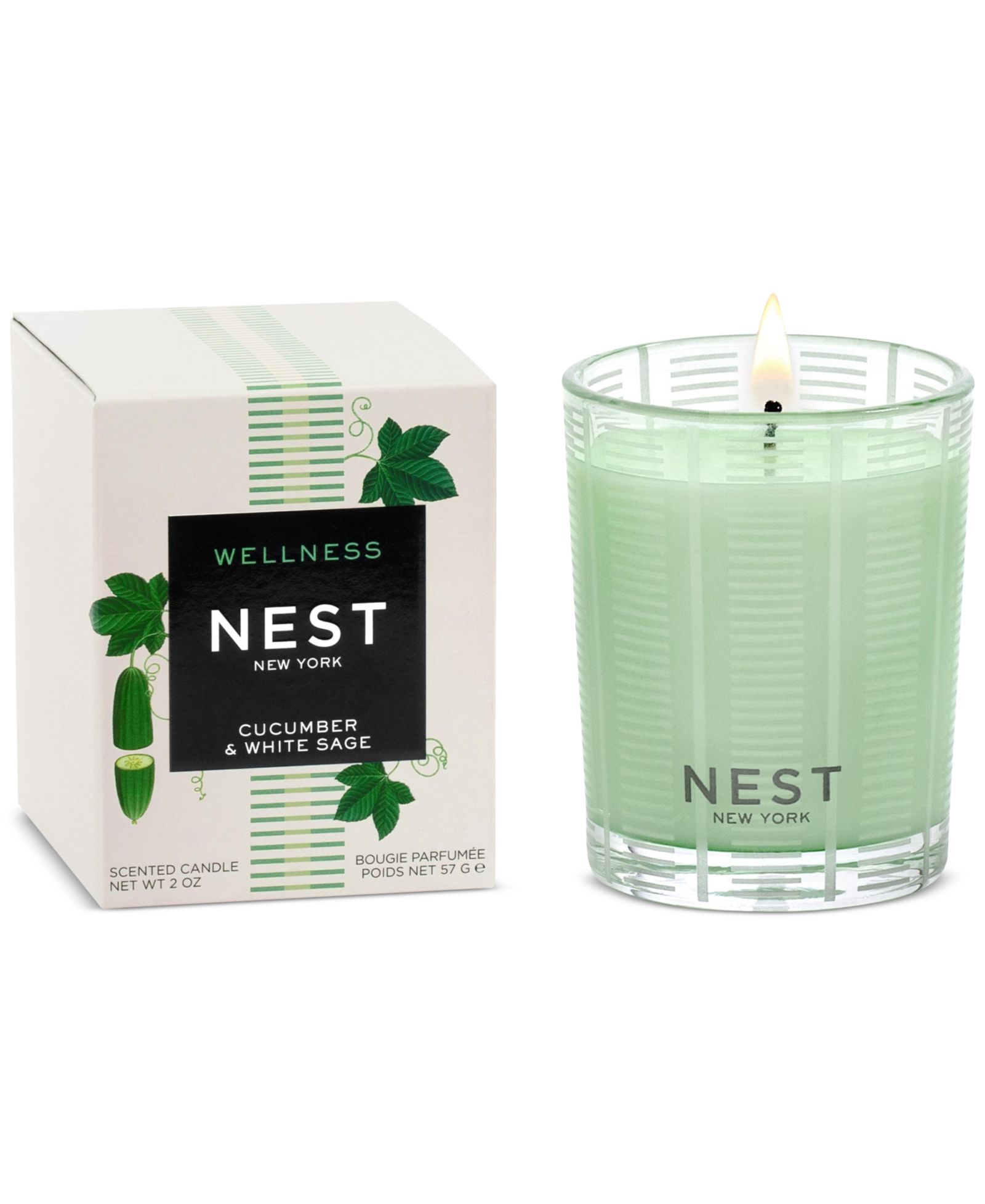Ароматическая свеча NEST New York Wellness Cucumber & White Sage, 2 oz.