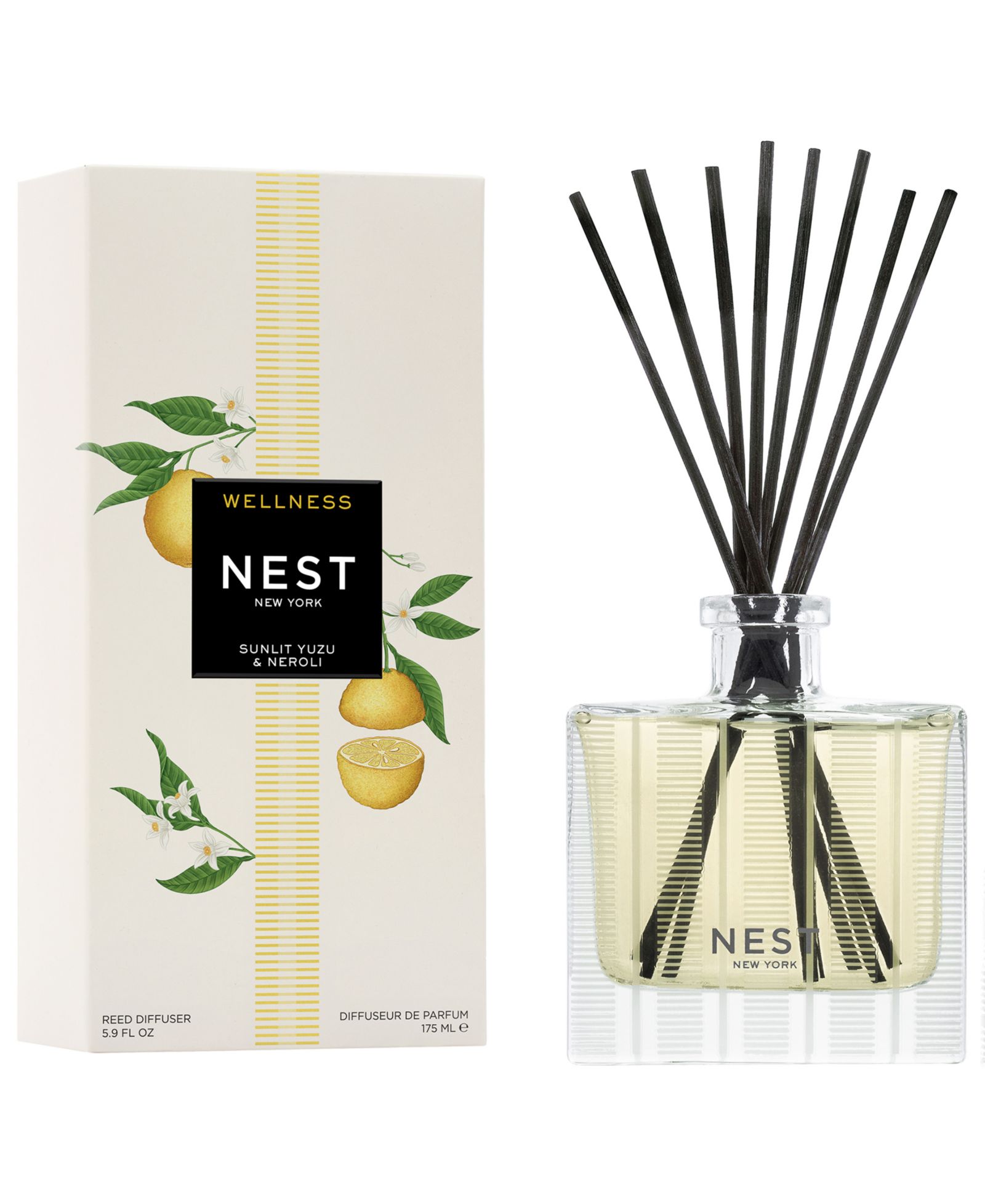 NEST New York Sunlit Yazu and Mandarin Reed Diffuser, 5.9 oz.