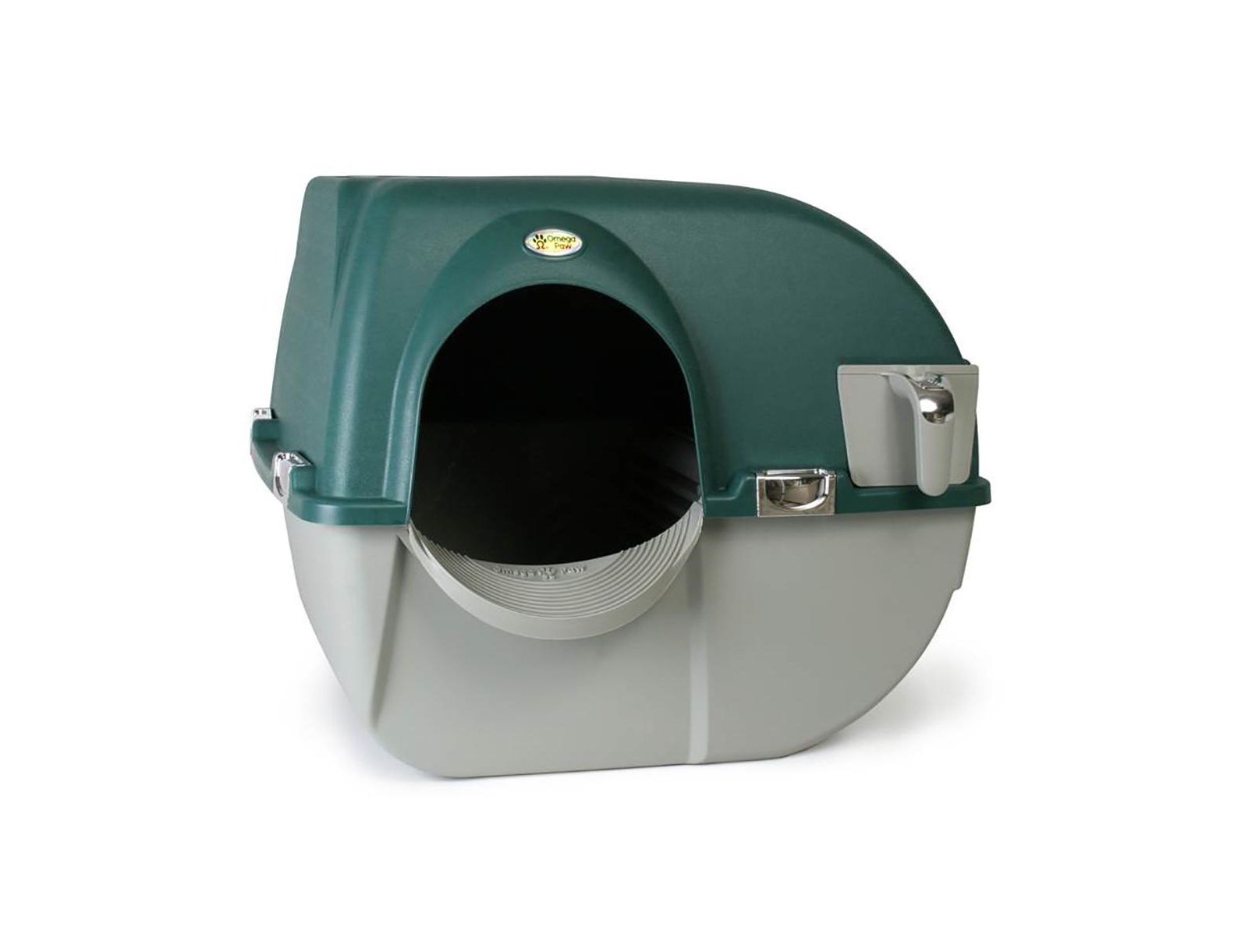 Самоочищающийся лоток для кошек Omega Paw VMRA20-1-PR Premium Roll 'N Clean, LG, Green