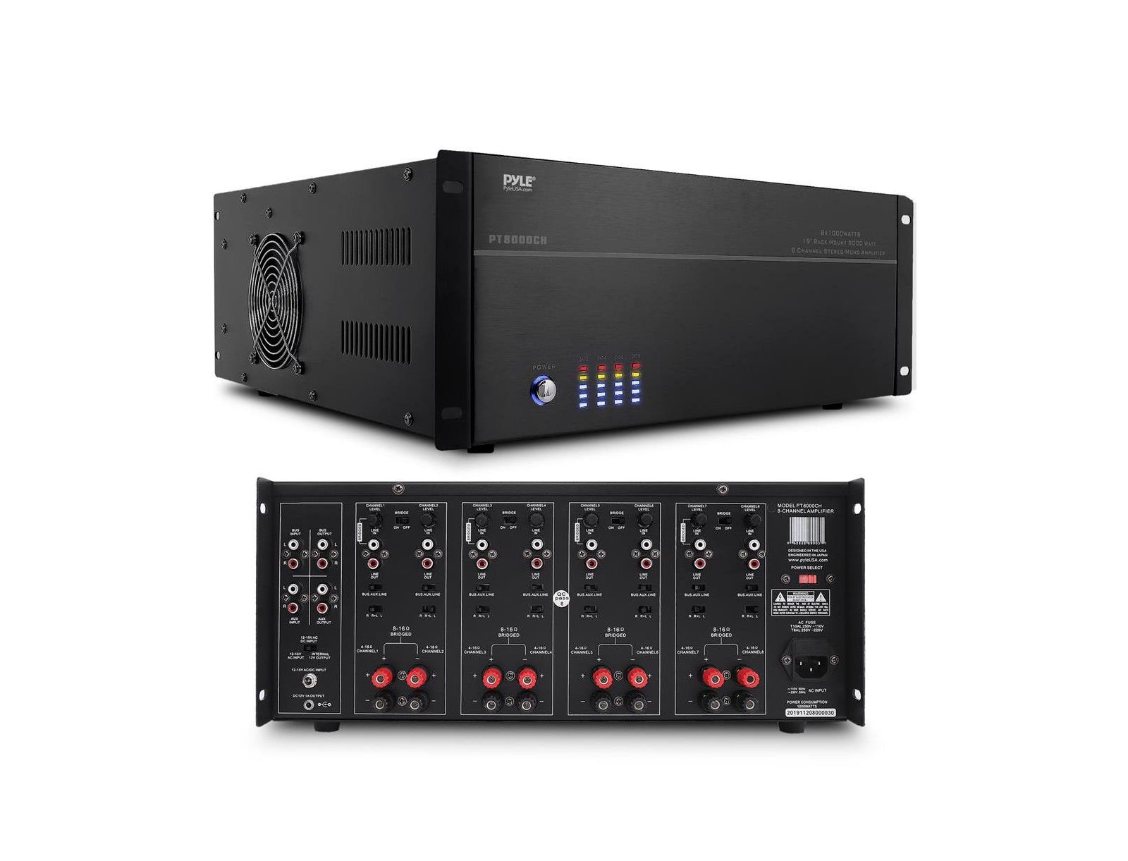Домашний усилитель Pyle 8-Channel Multi-Zone Audio Control