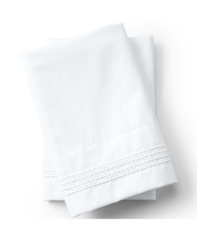 Lands' End 400 Thread Count Sateen Embroidered Pillowcases