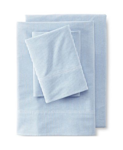 Lands' End Cotton Oxford Stripe Bed Sheet Set