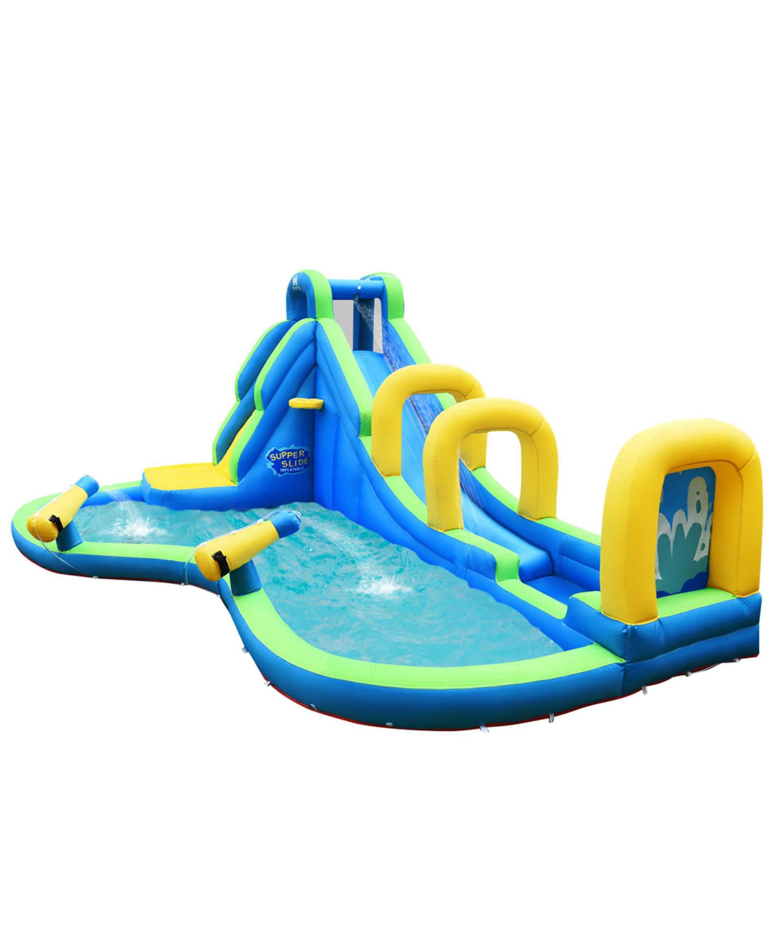 Gymax Kids Inflatable Water Park Bounce House Blower