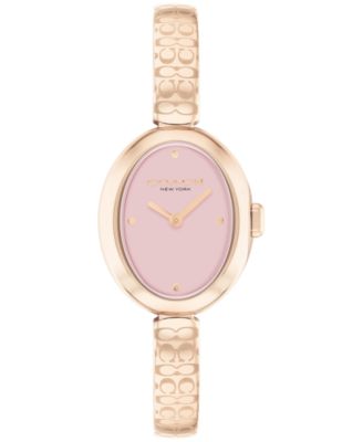 COACH Women's Sammy Carnation Gold Tone Stainless Steel Bangle Bracelet Watch, 22.5mm