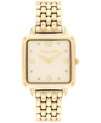 Женские наручные часы COACH Cass из нержавеющей стали золотистого цвета, 28mm
