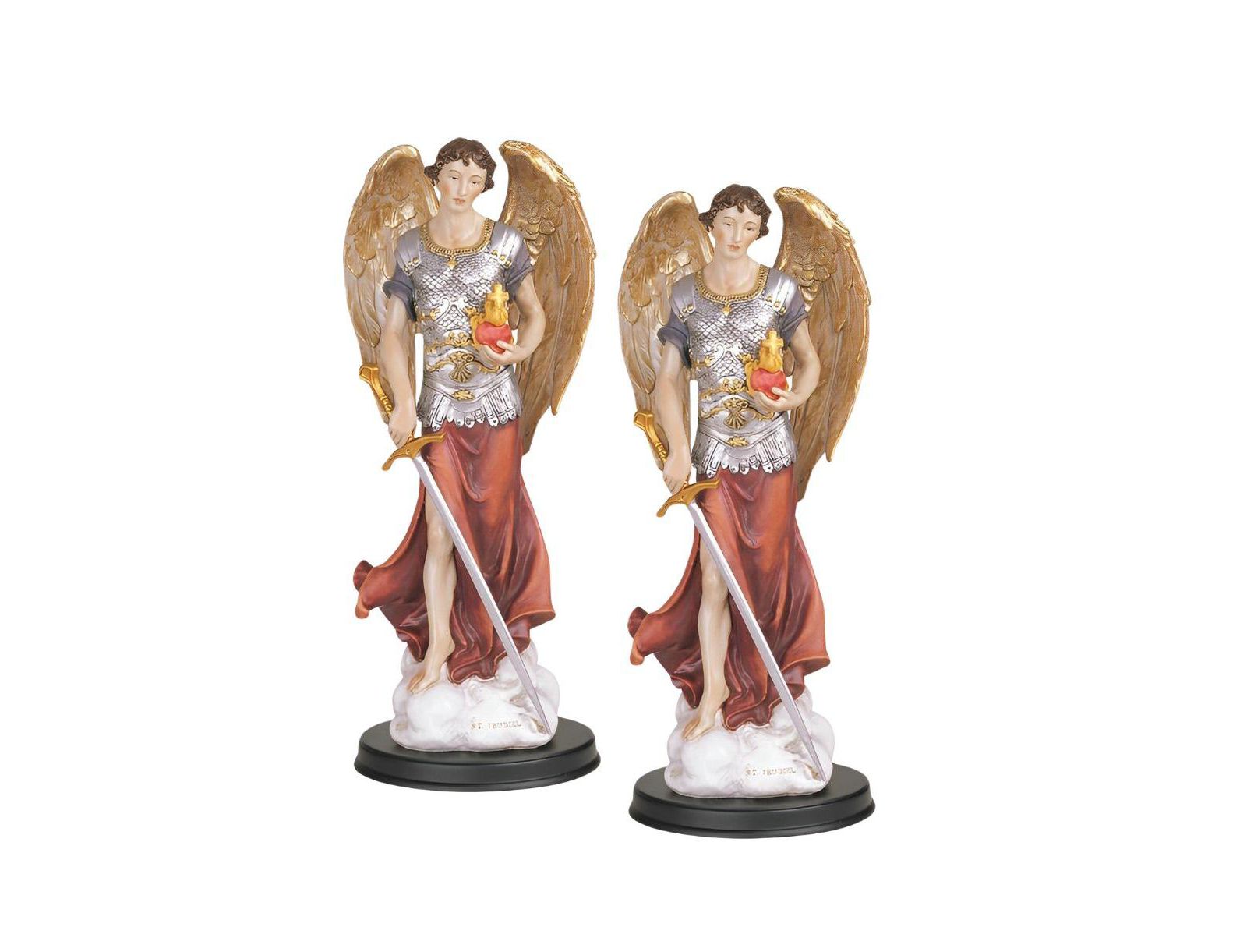 FC Design "2-PC Set" 12"H Archangel Jehudiel Statue Saint Jegudiel The Angel of Work Holy Figurine Statue Ornament Home Room Office Decor and Perfect Ideas for Housewarming