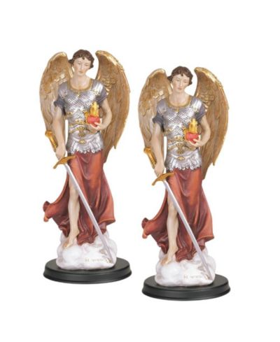 FC Design "2-PC Set" 12"H Archangel Jehudiel Statue Saint Jegudiel The Angel of Work Holy Figurine Statue Ornament Home Room Office Decor and Perfect Ideas for Housewarming