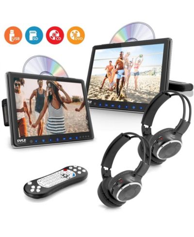 Автомобильная система Pyle Dual 10.5'' CD/DVD для подголовника, HDMI, беспроводные наушники