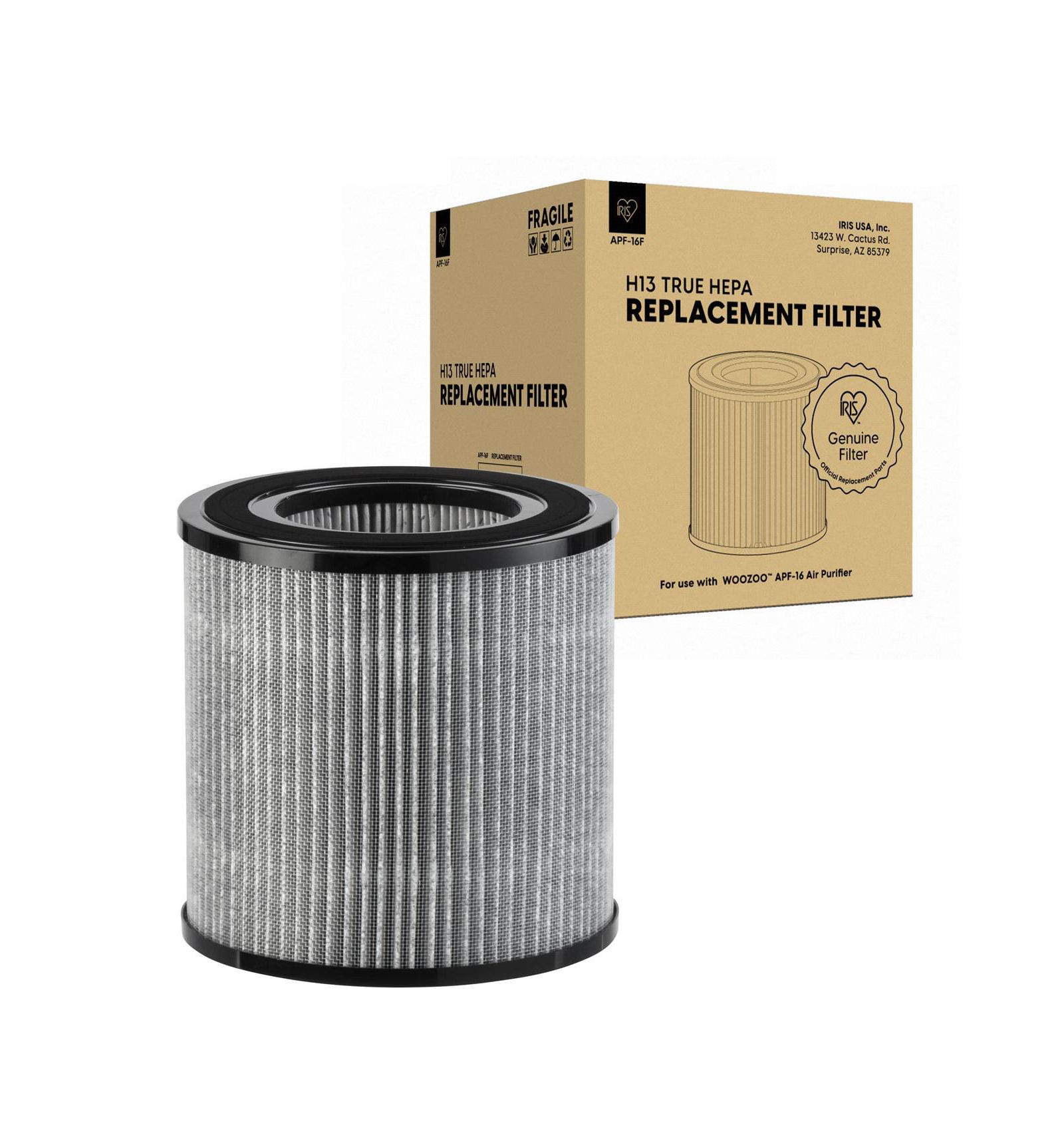 IRIS USA WOOZOO APF-16F Replacement Filter for APF-16 - 1Pack