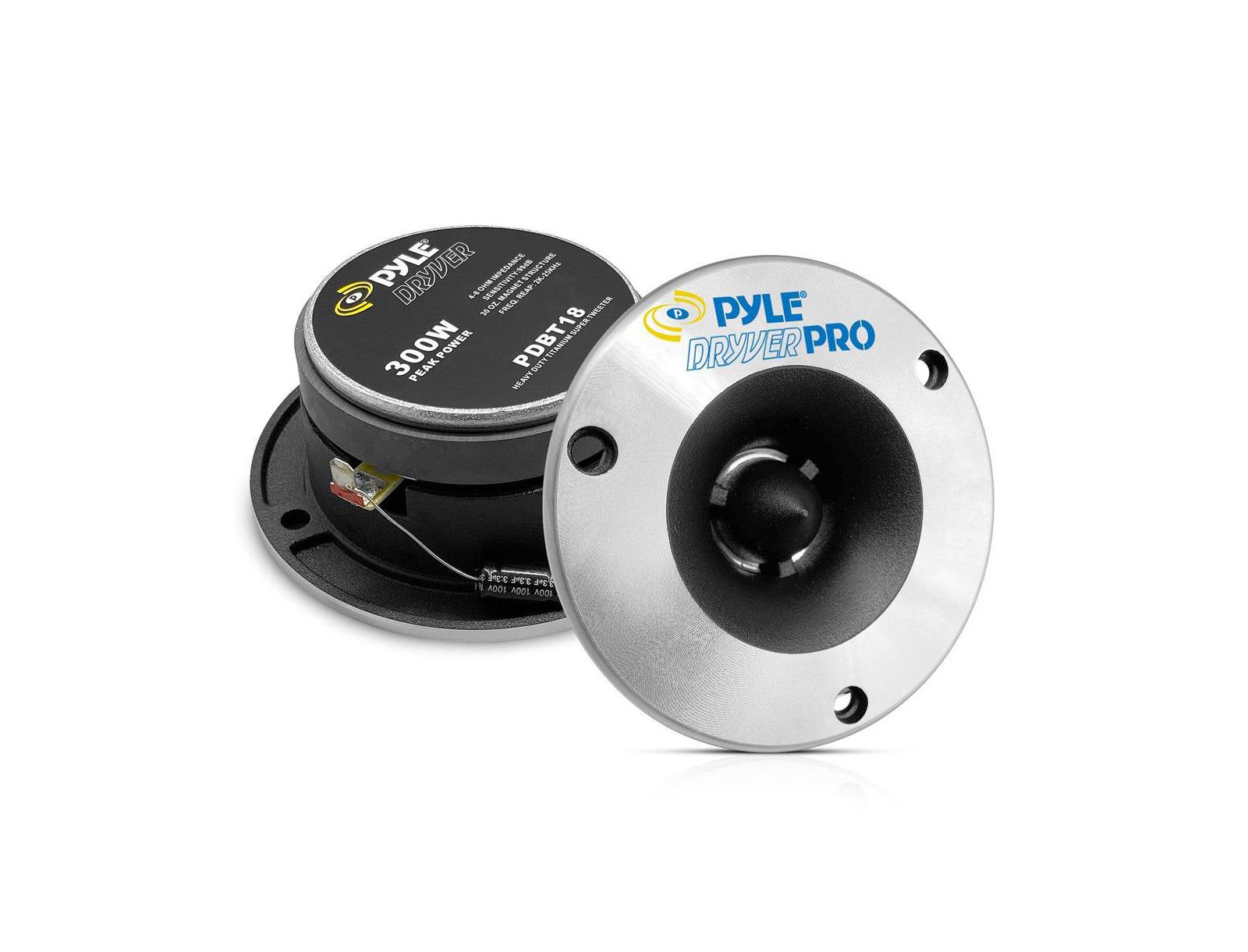 Твитер Pyle Bullet Titanium Horn 3.75'', 300W, алюминий