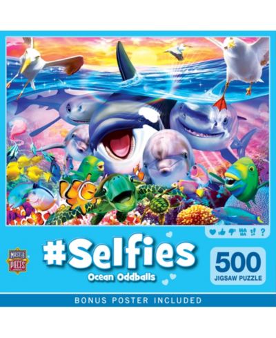 Masterpieces Selfies - Ocean Oddballs 500 Piece Puzzle, Ages 14+