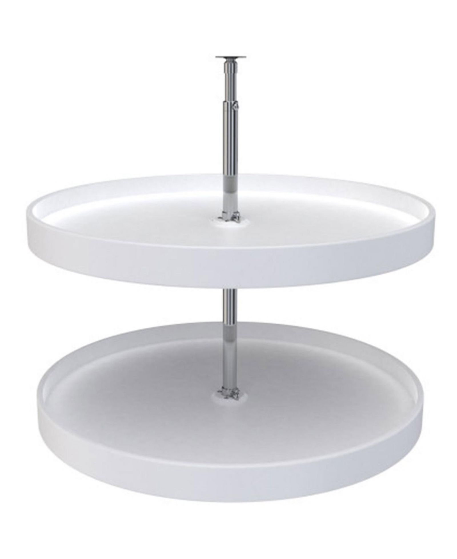Rev-A-Shelf 28'' Lazy Susan Full-Circle Polymer 2-Shelf, White, 6012-28-11-52