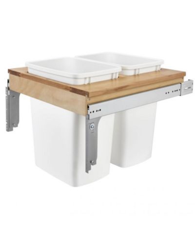 Двойной выдвижной мусорный бак Rev-A-Shelf 35 qt., 4WCTM-24DM2