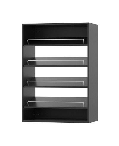 Lovmor Modular Storage Angled Shelves, Wood Closet Organizer Adjustable, Stacking, Shoe Shelf Unit with 4 Shelves