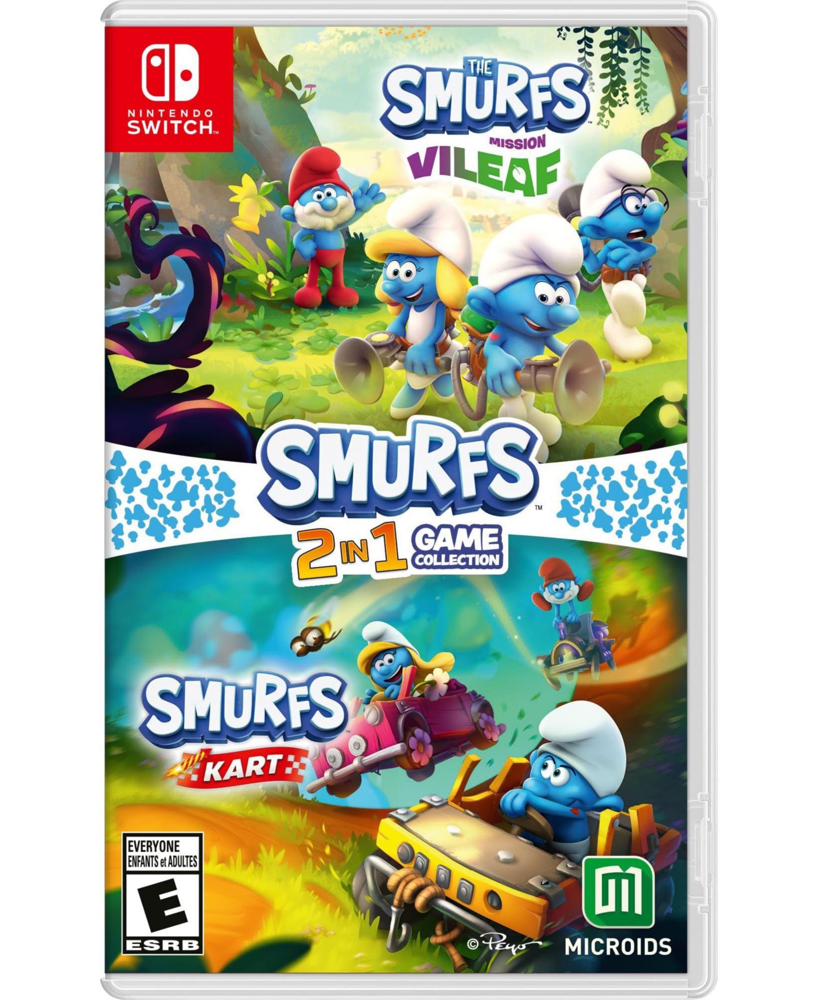 Smurfs 2 In 1 Game Collection: Mission Vileaf And Smurfs Kart - Nintendo Switch