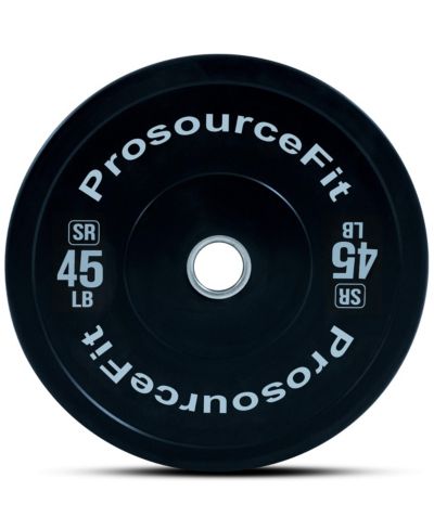 ProsourceFit Solid Rubber Bumper Plate, 45 lb