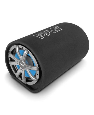 Pyle 8'' Amplified Car Subwoofer Enclosure, 400W, Carpeted