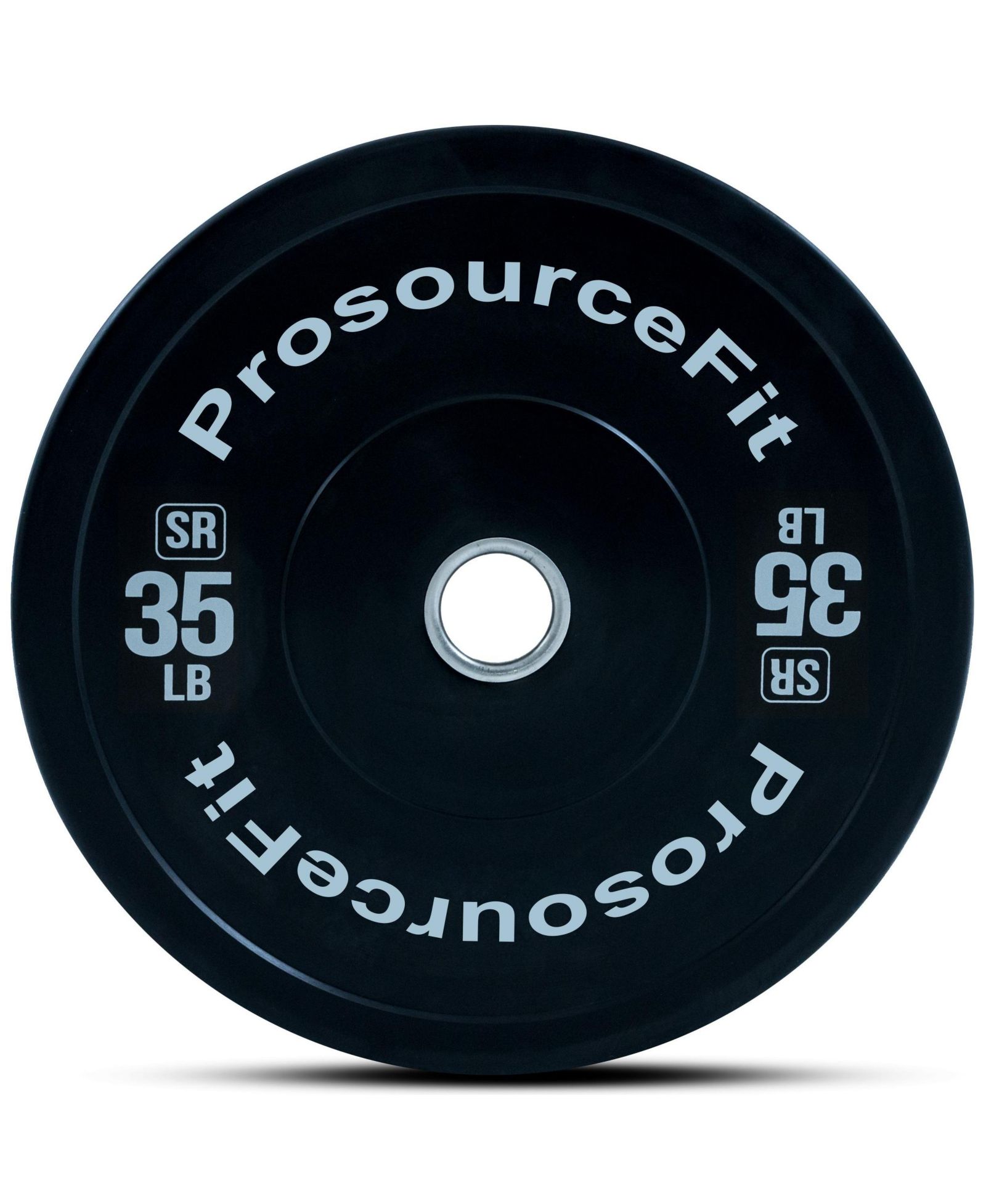 ProsourceFit Solid Rubber Bumper Plate, 35 lb