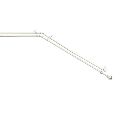 Kenney Bryce 3/4 Inch Decorative Bay Window Double Curtain Rod for Elegant Window Treatment