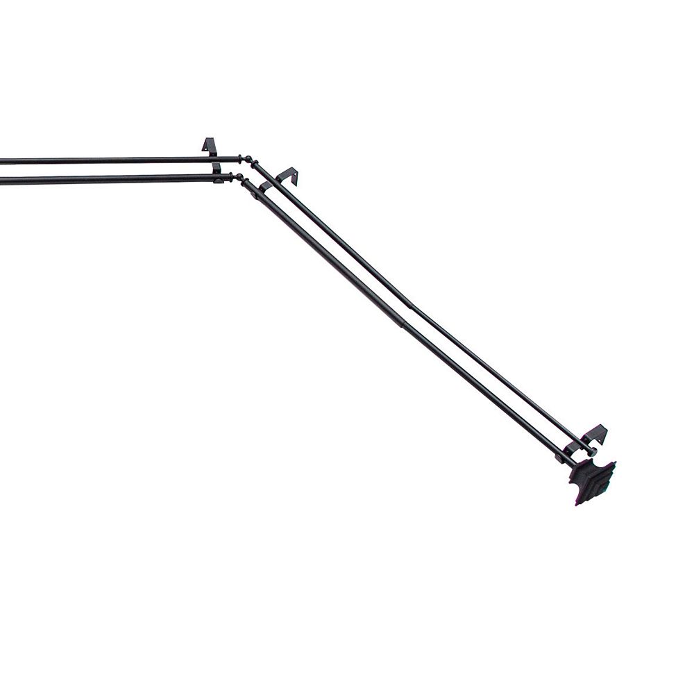 Kenney Mission 3/4" Decorative Bay Window Double Curtain Rod