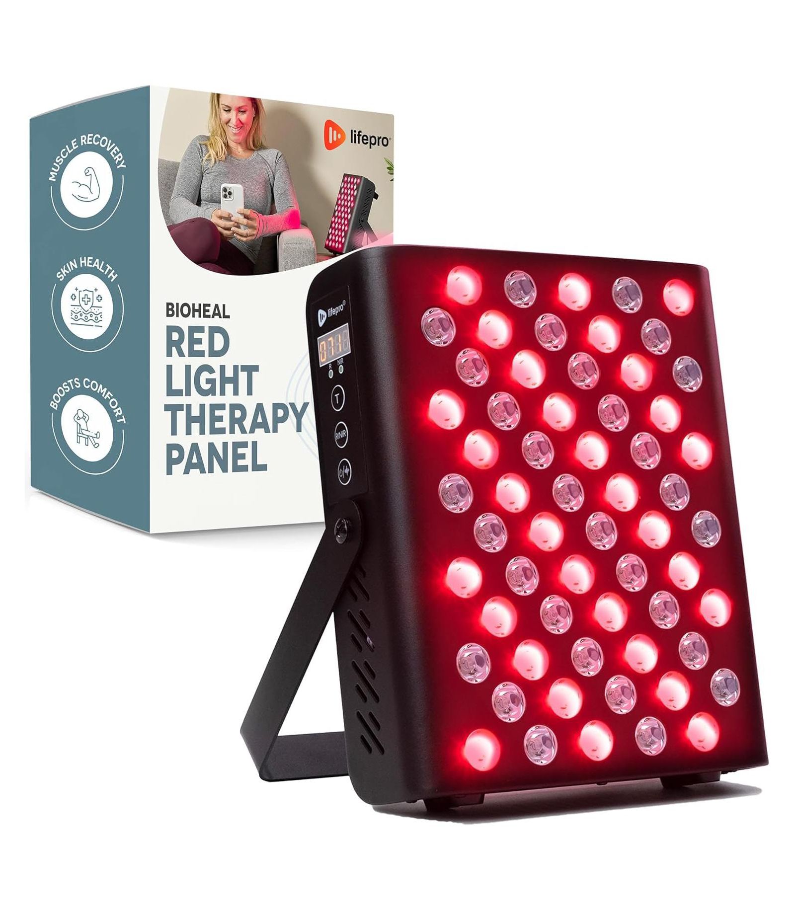 Lifepro Red Light Therapy for Body Panel - 660nm & 850nm Infrared Red Light Therapy with 90 Infrared LEDs, Full Body Wellness Light, Hanging Kit