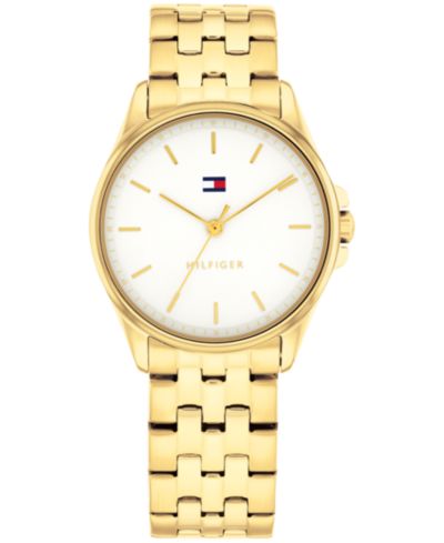 Женские кварцевые часы Tommy Hilfiger из нержавеющей стали с золотистым покрытием, 30mm