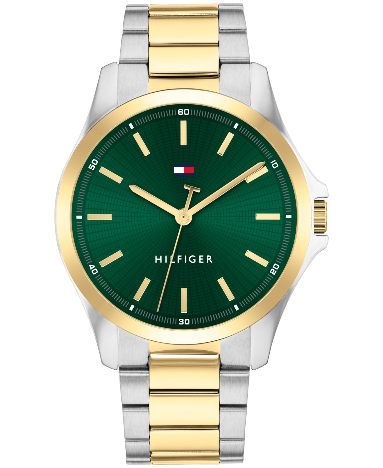 Tommy Hilfiger Men's Quartz Two-Tone Stainless-Steel Bracelet Watch, 43mm